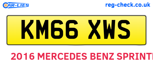 KM66XWS are the vehicle registration plates.