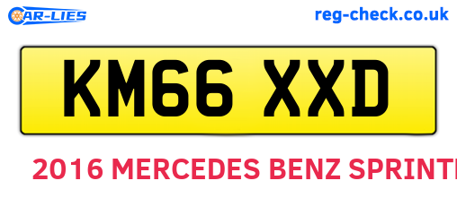 KM66XXD are the vehicle registration plates.