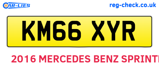 KM66XYR are the vehicle registration plates.