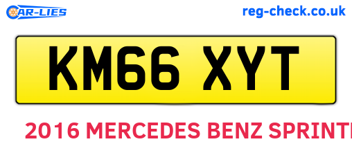 KM66XYT are the vehicle registration plates.