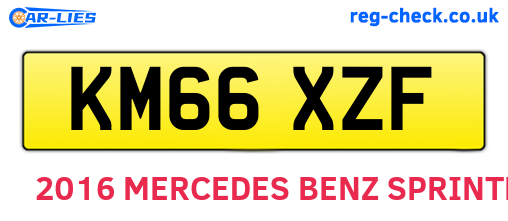 KM66XZF are the vehicle registration plates.