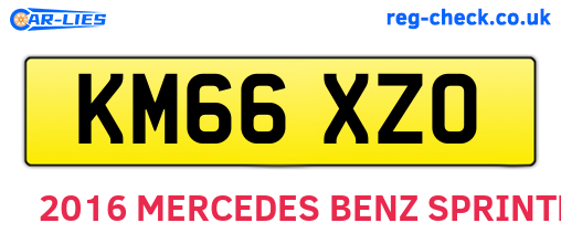 KM66XZO are the vehicle registration plates.