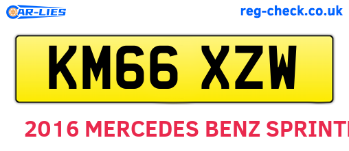 KM66XZW are the vehicle registration plates.