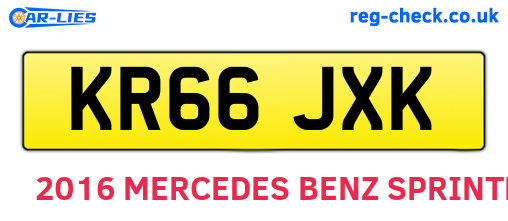 KR66JXK are the vehicle registration plates.