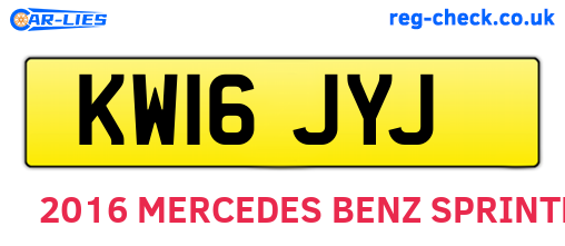 KW16JYJ are the vehicle registration plates.