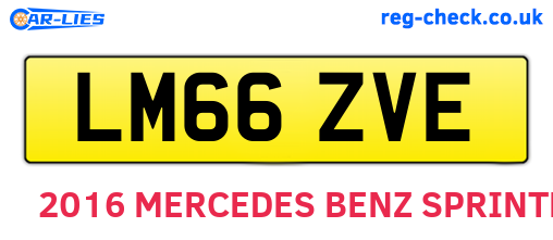 LM66ZVE are the vehicle registration plates.