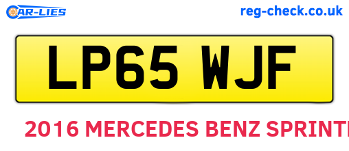 LP65WJF are the vehicle registration plates.