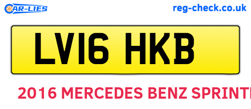 LV16HKB are the vehicle registration plates.