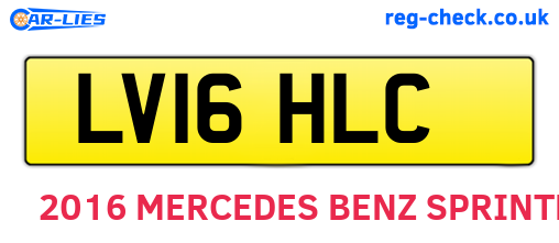 LV16HLC are the vehicle registration plates.