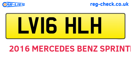 LV16HLH are the vehicle registration plates.
