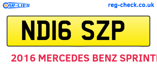 ND16SZP are the vehicle registration plates.