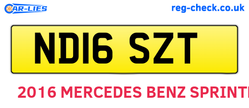 ND16SZT are the vehicle registration plates.