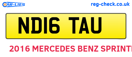 ND16TAU are the vehicle registration plates.