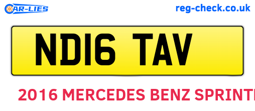 ND16TAV are the vehicle registration plates.