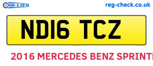 ND16TCZ are the vehicle registration plates.