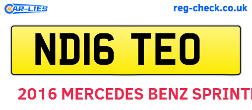 ND16TEO are the vehicle registration plates.
