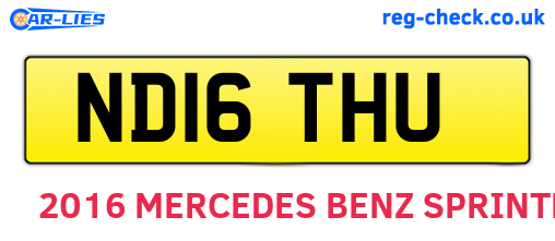 ND16THU are the vehicle registration plates.