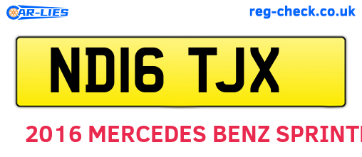 ND16TJX are the vehicle registration plates.