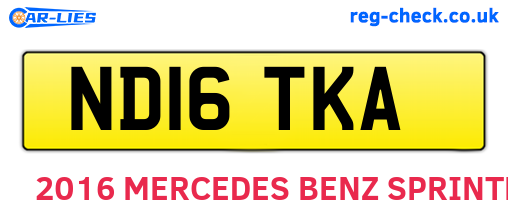 ND16TKA are the vehicle registration plates.