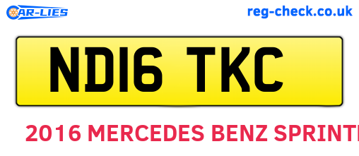 ND16TKC are the vehicle registration plates.