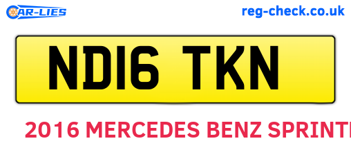 ND16TKN are the vehicle registration plates.