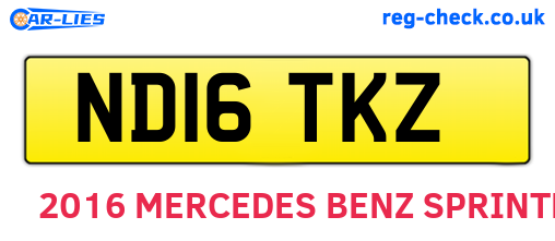 ND16TKZ are the vehicle registration plates.