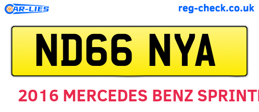 ND66NYA are the vehicle registration plates.