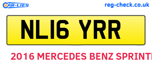 NL16YRR are the vehicle registration plates.
