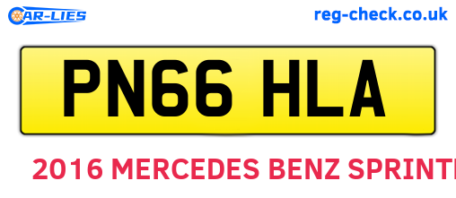 PN66HLA are the vehicle registration plates.