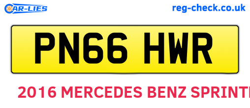 PN66HWR are the vehicle registration plates.