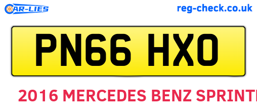 PN66HXO are the vehicle registration plates.