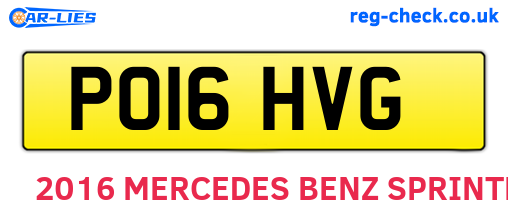 PO16HVG are the vehicle registration plates.