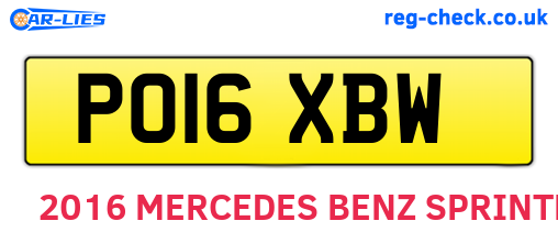 PO16XBW are the vehicle registration plates.