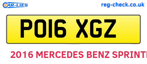 PO16XGZ are the vehicle registration plates.