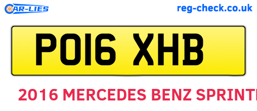 PO16XHB are the vehicle registration plates.