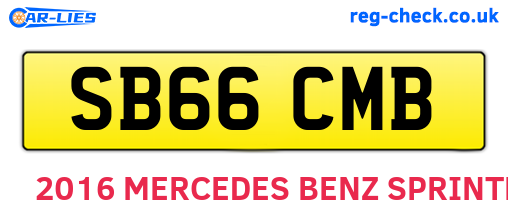 SB66CMB are the vehicle registration plates.