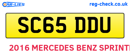 SC65DDU are the vehicle registration plates.