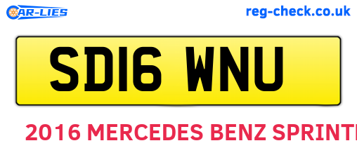 SD16WNU are the vehicle registration plates.