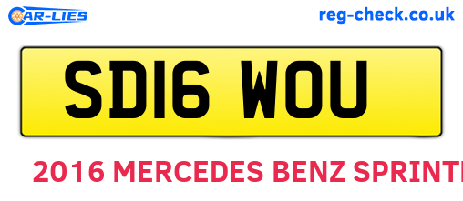 SD16WOU are the vehicle registration plates.