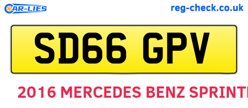 SD66GPV are the vehicle registration plates.