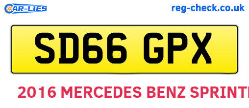 SD66GPX are the vehicle registration plates.