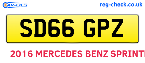 SD66GPZ are the vehicle registration plates.