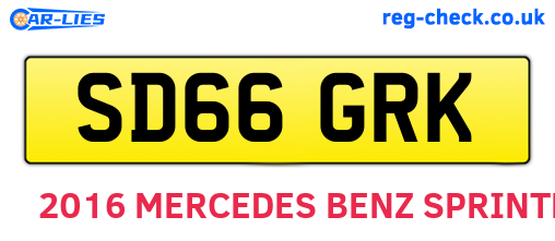 SD66GRK are the vehicle registration plates.
