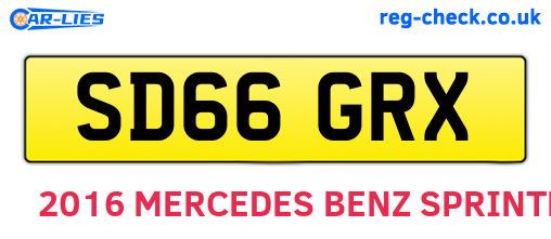SD66GRX are the vehicle registration plates.
