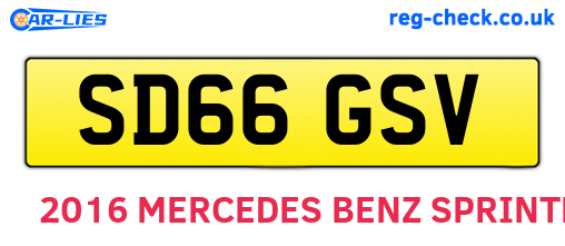 SD66GSV are the vehicle registration plates.