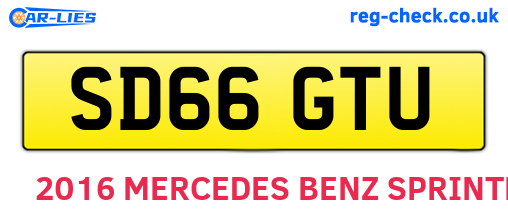 SD66GTU are the vehicle registration plates.