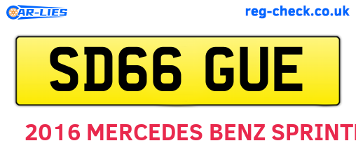 SD66GUE are the vehicle registration plates.