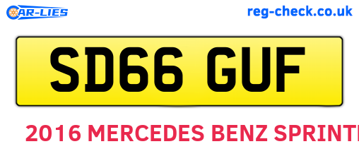 SD66GUF are the vehicle registration plates.