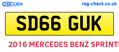 SD66GUK are the vehicle registration plates.