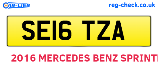 SE16TZA are the vehicle registration plates.